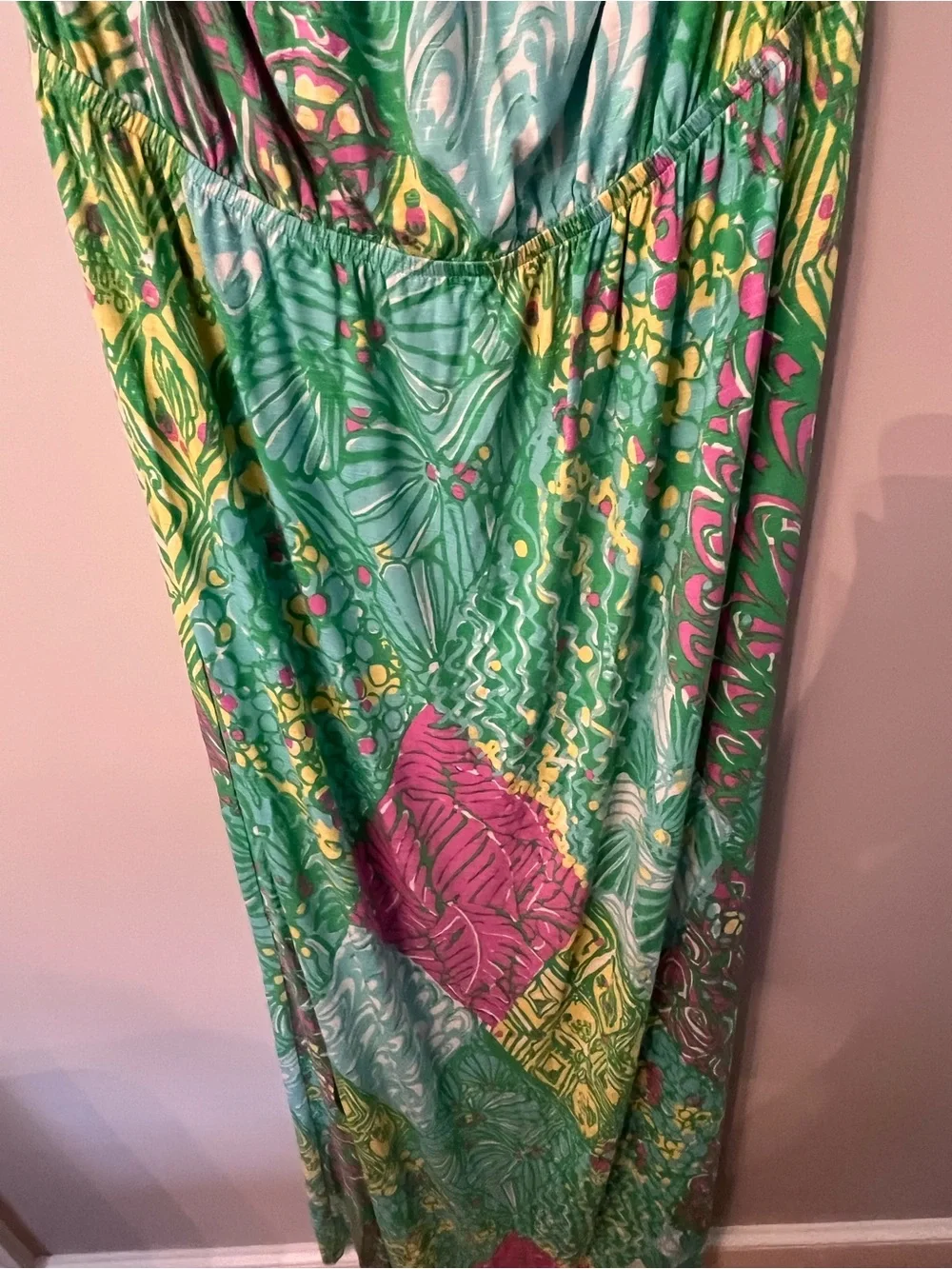 Lilly Pulitzer Strapless Maxi Dress-  Size L - Picture 5 of 12